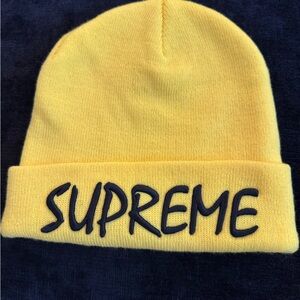 Supreme Kids Beanie in Bright Yellow